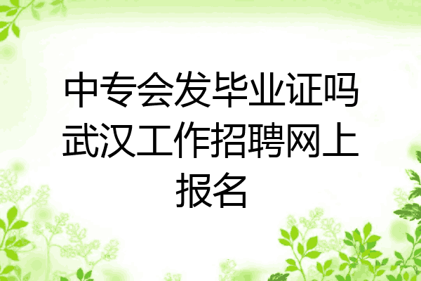 中专会发毕业证吗武汉工作招聘网上报名
