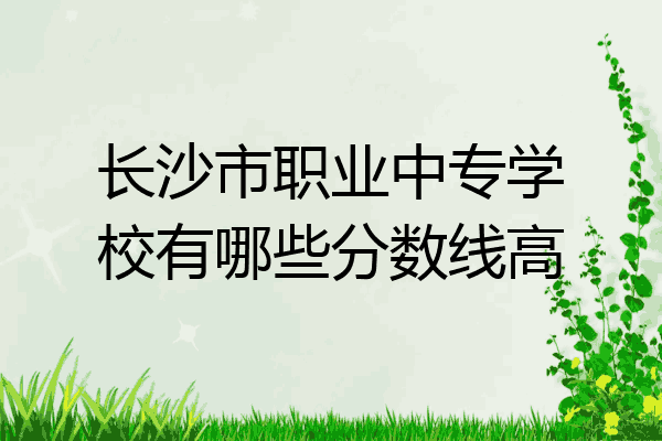 长沙市职业中专学校有哪些分数线高