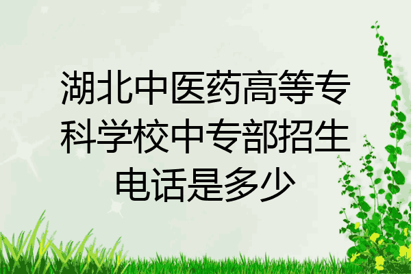 湖北中医药高等专科学校中专部招生电话是多少