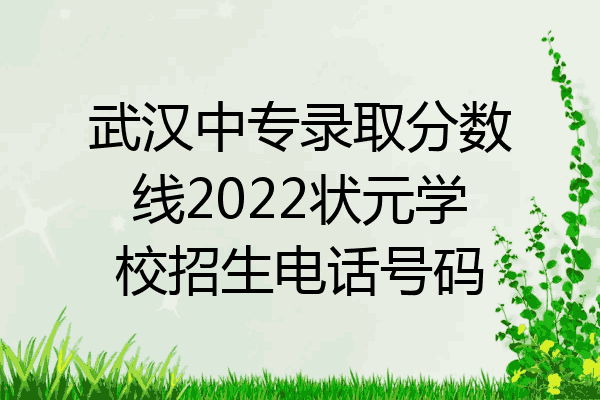 武汉中专录取分数线2022状元学校招生电话号码
