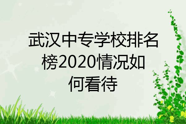 武汉中专学校排名榜2020情况如何看待