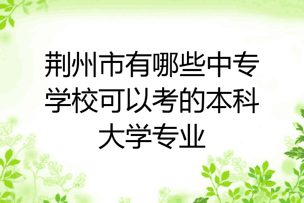 荆州市有哪些中专学校可以考的本科大学专业