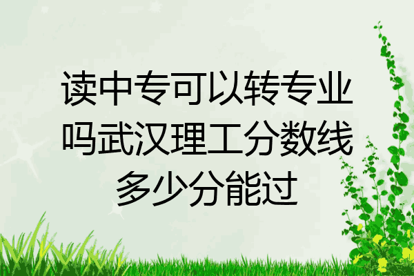 读中专可以转专业吗武汉理工分数线多少分能过