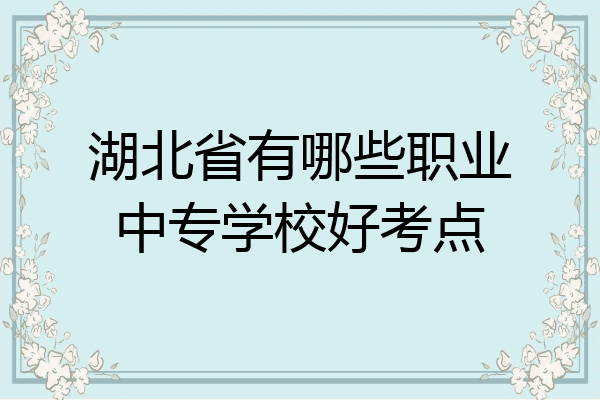 湖北省有哪些职业中专学校好考点