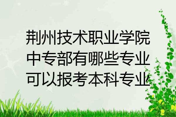 荆州技术职业学院中专部有哪些专业可以报考本科专业