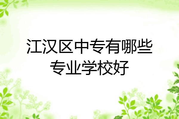 江汉区中专有哪些专业学校好