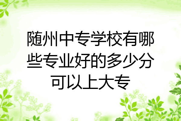 随州中专学校有哪些专业好的多少分可以上大专