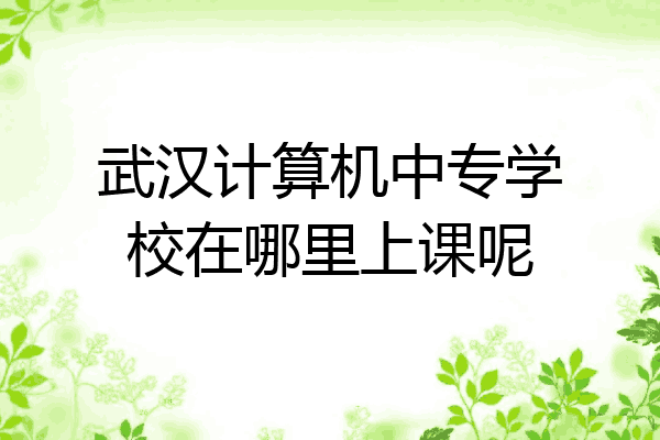 武汉计算机中专学校在哪里上课呢