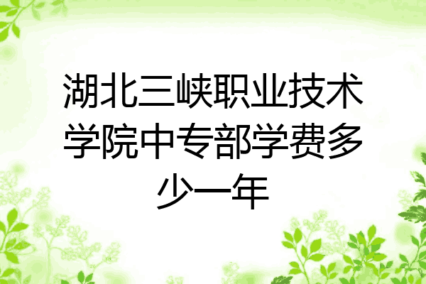 湖北三峡职业技术学院中专部学费多少一年