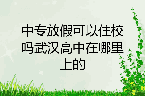 中专放假可以住校吗武汉高中在哪里上的