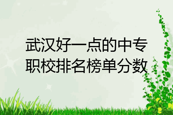 武汉好一点的中专职校排名榜单分数