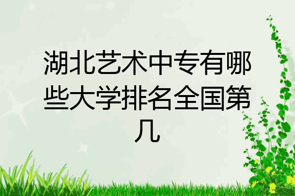 湖北艺术中专有哪些大学排名全国第几