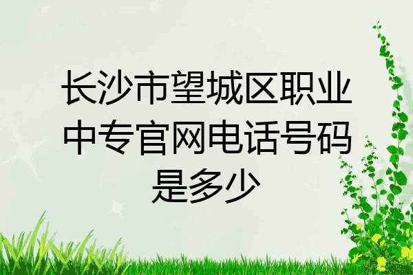 长沙市望城区职业中专官网电话号码是多少