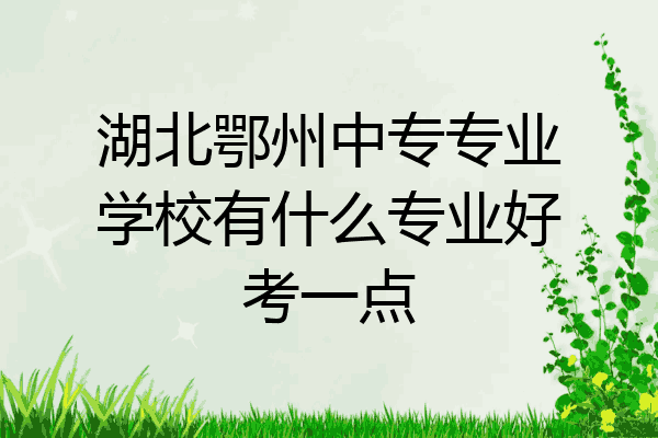 湖北鄂州中专专业学校有什么专业好考一点