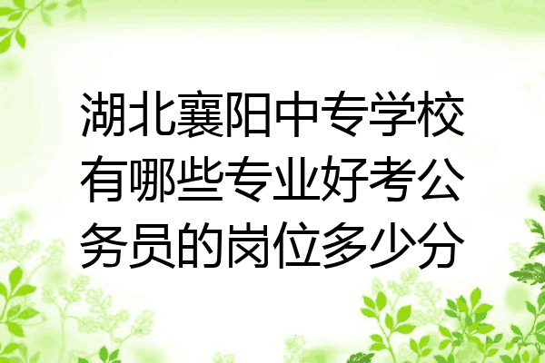 湖北襄阳中专学校有哪些专业好考公务员的岗位多少分