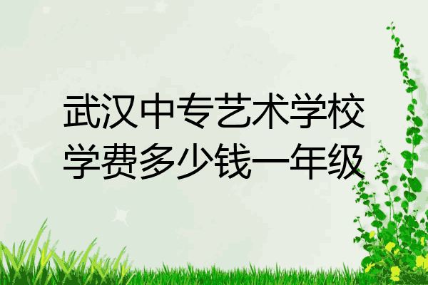 武汉中专艺术学校学费多少钱一年级