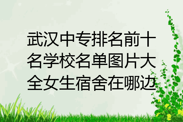 武汉中专排名前十名学校名单图片大全女生宿舍在哪边