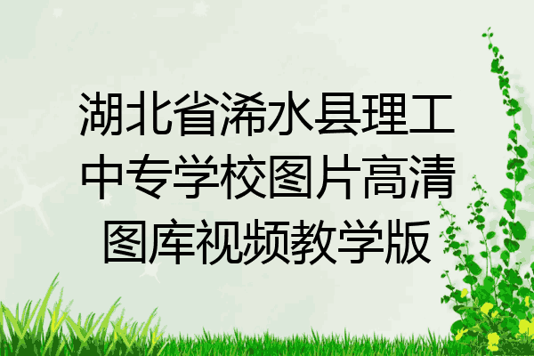 湖北省浠水县理工中专学校图片高清图库视频教学版