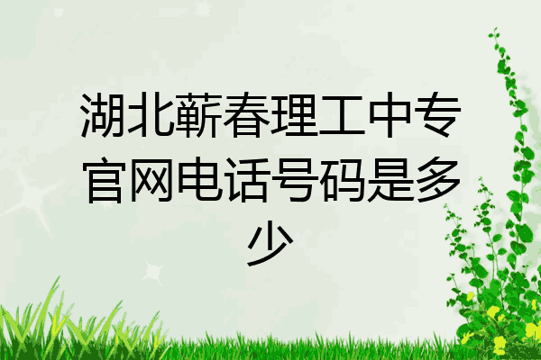 湖北蕲春理工中专官网电话号码是多少