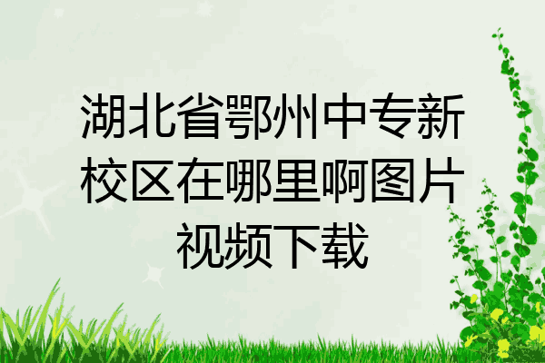 湖北省鄂州中专新校区在哪里啊图片视频下载