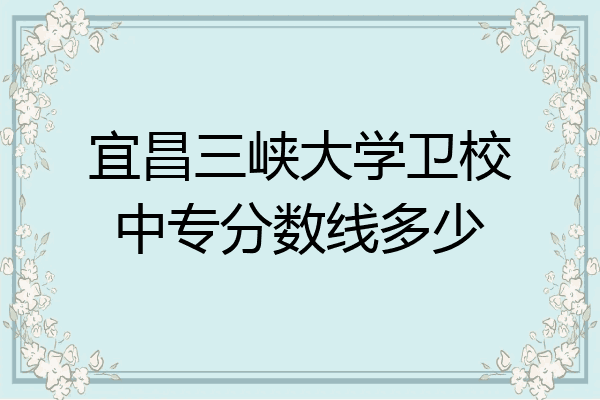 宜昌三峡大学卫校中专分数线多少