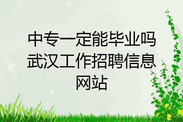 中专一定能毕业吗武汉工作招聘信息网站
