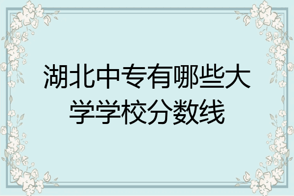 湖北中专有哪些大学学校分数线