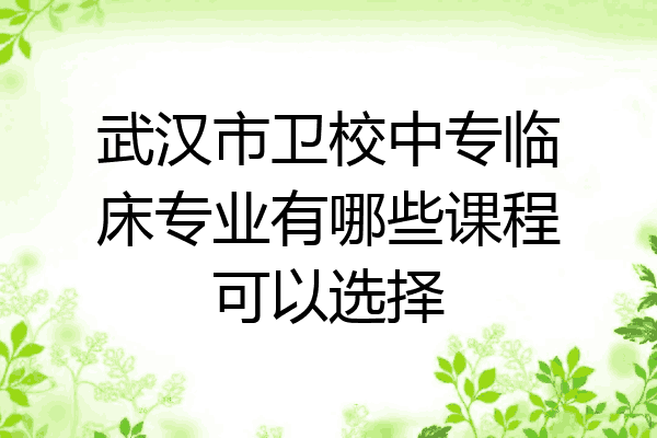 武汉市卫校中专临床专业有哪些课程可以选择