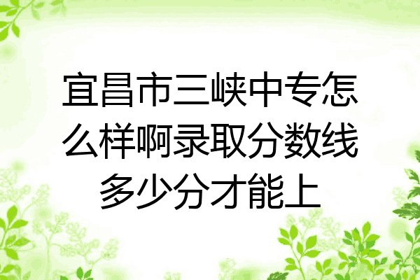 宜昌市三峡中专怎么样啊录取分数线多少分才能上