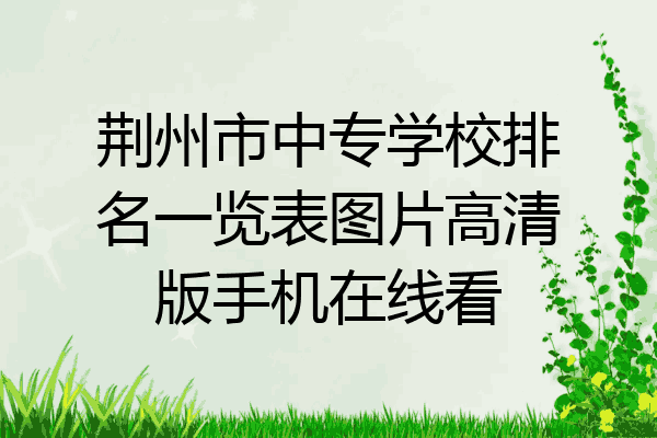 荆州市中专学校排名一览表图片高清版手机在线看