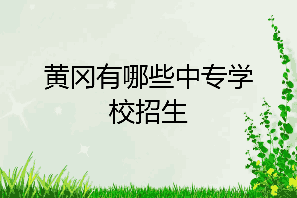 黄冈有哪些中专学校招生