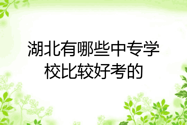 湖北有哪些中专学校比较好考的