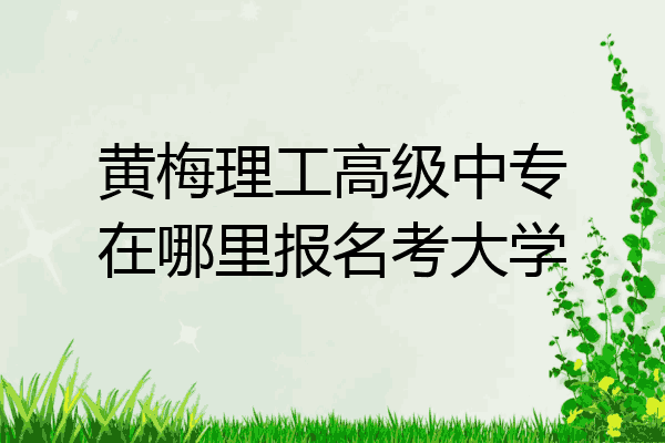 黄梅理工高级中专在哪里报名考大学