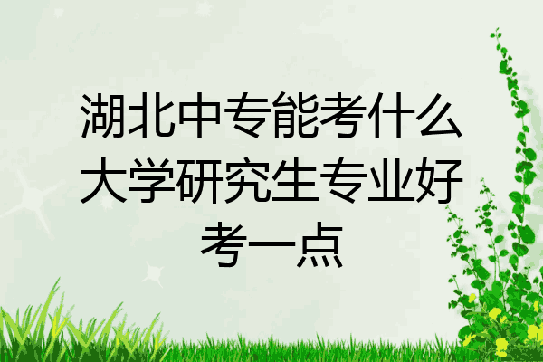 湖北中专能考什么大学研究生专业好考一点