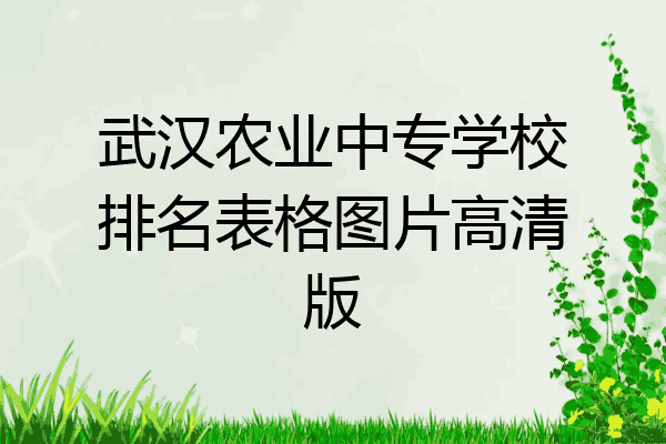 武汉农业中专学校排名表格图片高清版