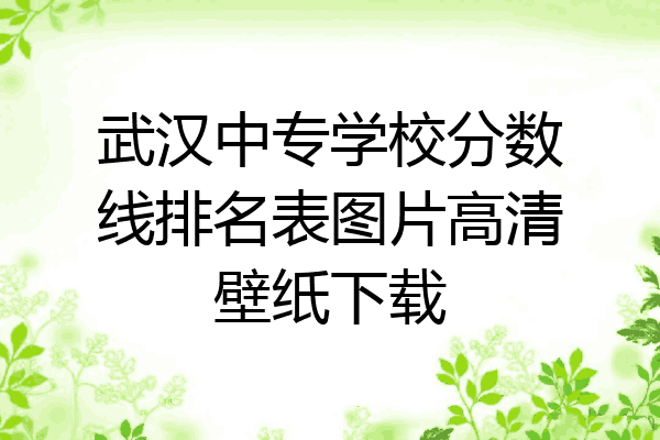 武汉中专学校分数线排名表图片高清壁纸下载