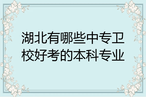 湖北有哪些中专卫校好考的本科专业