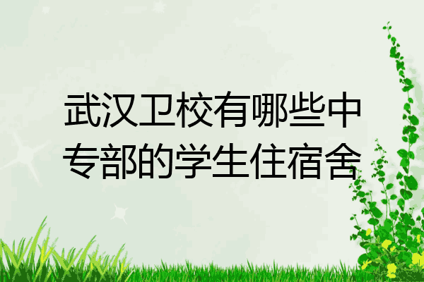 武汉卫校有哪些中专部的学生住宿舍