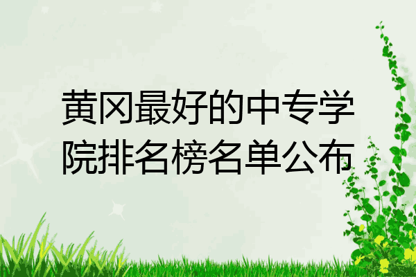 黄冈最好的中专学院排名榜名单公布