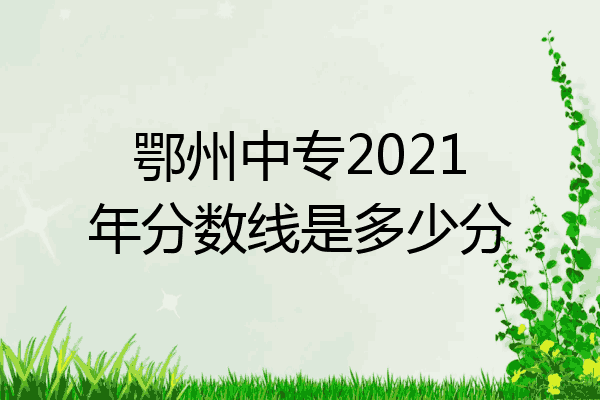鄂州中专2021年分数线是多少分