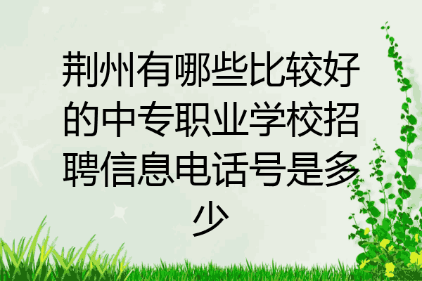 荆州有哪些比较好的中专职业学校招聘信息电话号是多少