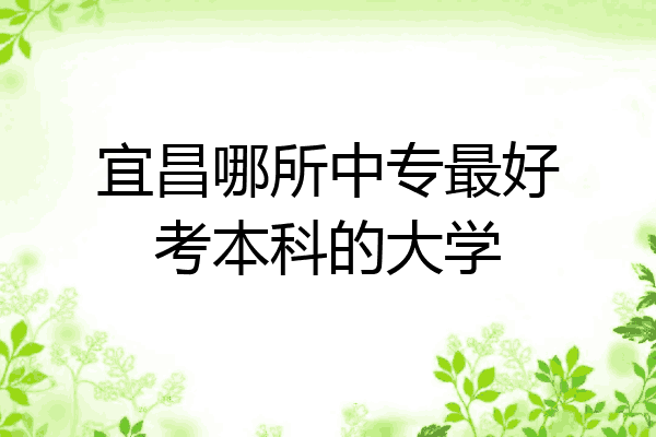 宜昌哪所中专最好考本科的大学