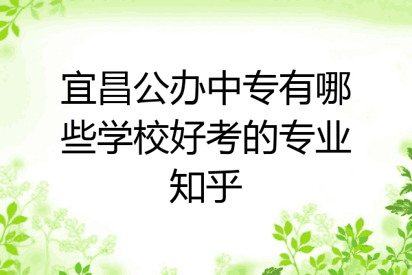 宜昌公办中专有哪些学校好考的专业知乎