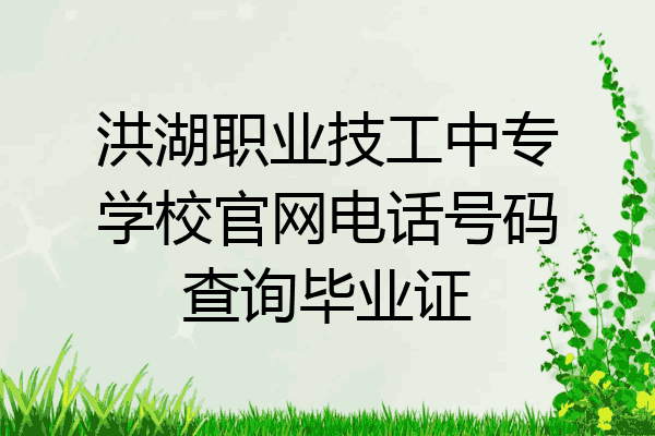 洪湖职业技工中专学校官网电话号码查询毕业证