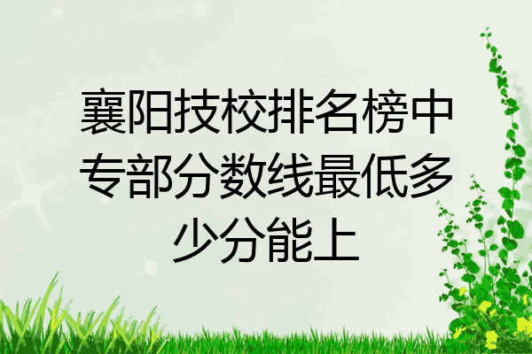 襄阳技校排名榜中专部分数线最低多少分能上