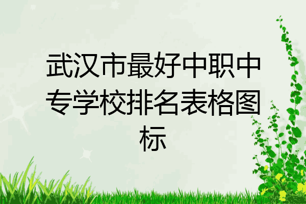 武汉市最好中职中专学校排名表格图标