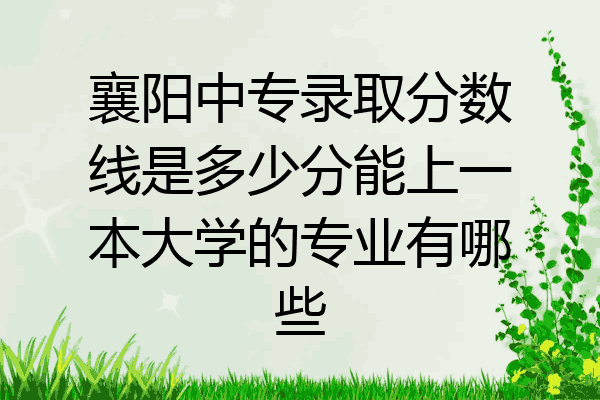 襄阳中专录取分数线是多少分能上一本大学的专业有哪些
