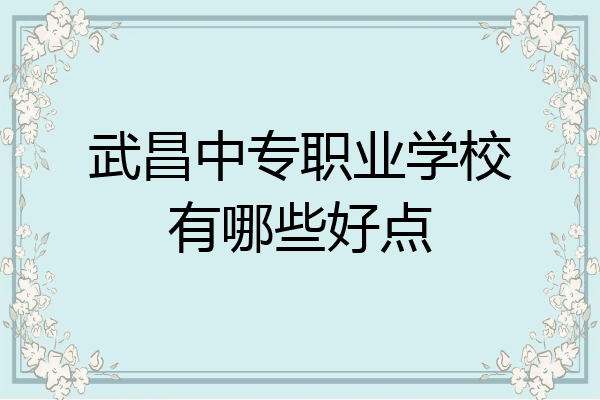 武昌中专职业学校有哪些好点