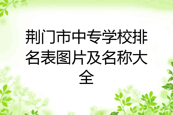 荆门市中专学校排名表图片及名称大全
