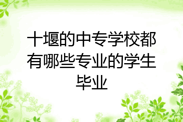 十堰的中专学校都有哪些专业的学生毕业